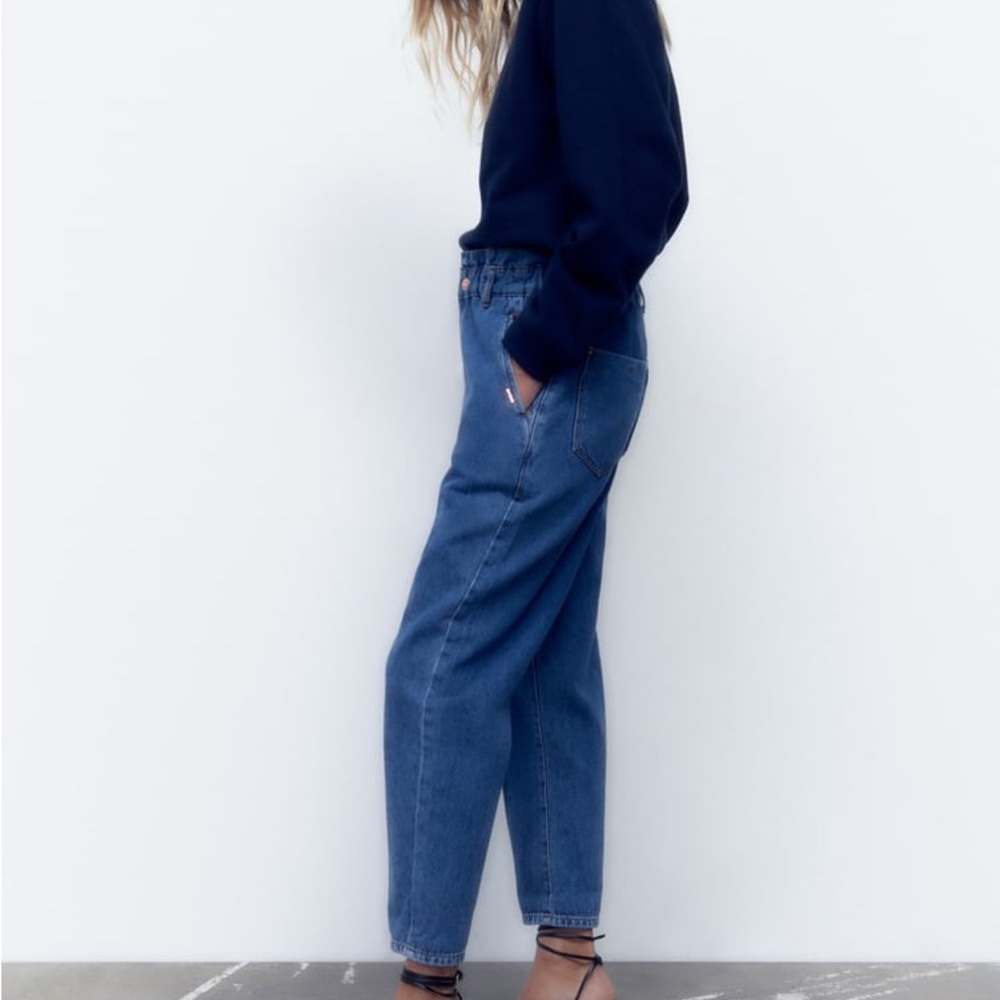 Zara Baggy Paperbag Jeans Gem